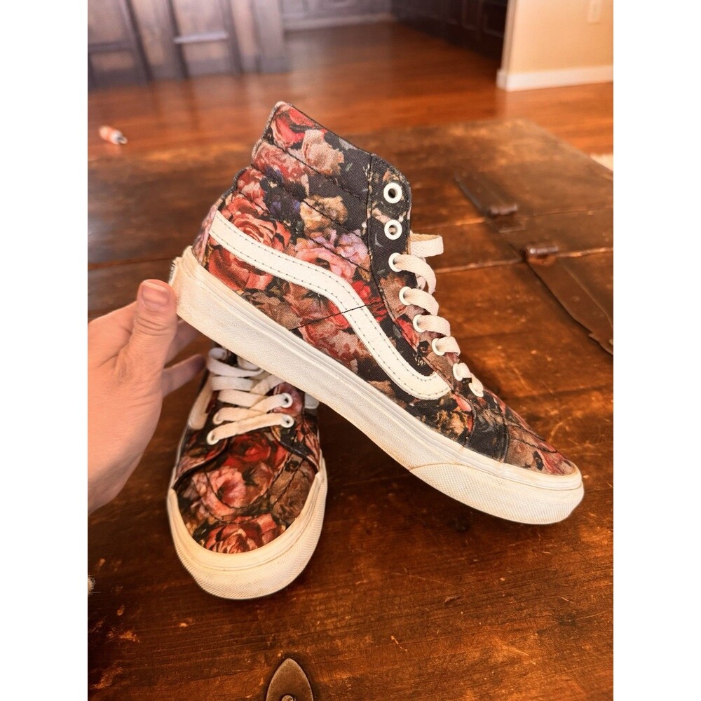 Vans Sk8-Hi High Top Floral Rose Print Sneakers Women’s Size 6.0